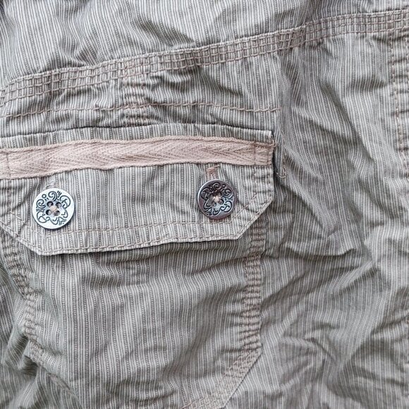 ATTRACTIVE Pin Stripe Woman's CARGO SKIRT Size 12 Dalia Collection - Picture 10 of 12